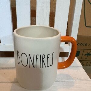 Rae Dunn Bonfires Mug with Orange Handle